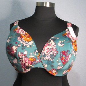 Emerald Floral Print Bra